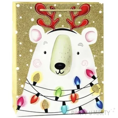 torebka prezentowa xmas mis zlota partypal 18x23x10 cm