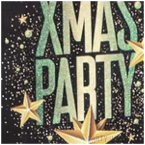 torebka prezentowa xmas party czarna partypal 26x32x12 5 cm