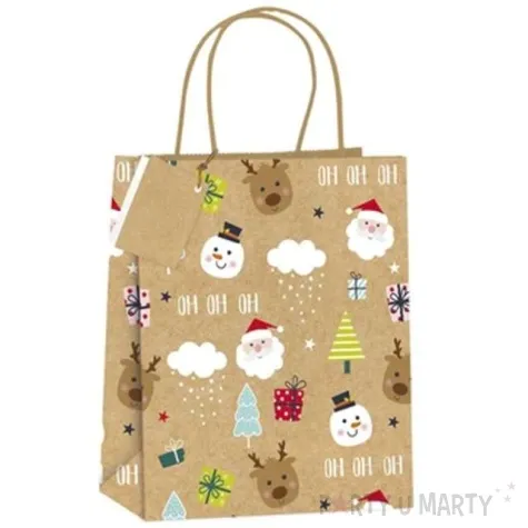 torebka prezentowa xmas prezenty zlota partypal 18x23x10 cm