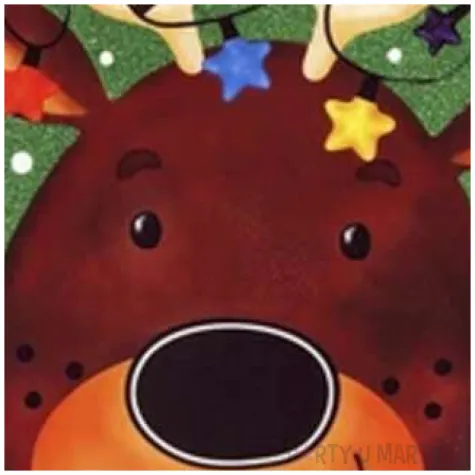 torebka prezentowa xmas renifer zielona partypal 26x32x12 5 cm