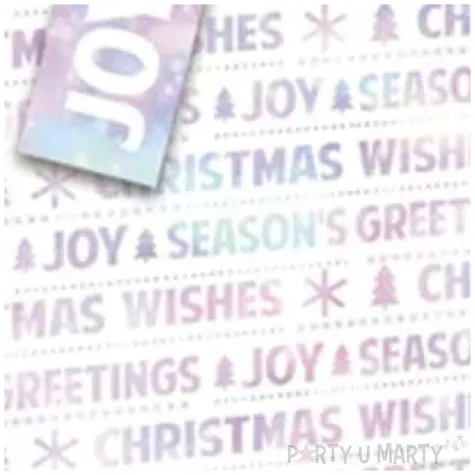 torebka prezentowa xmas zyczenia biala partypal 32x42x12 cm