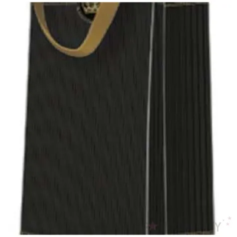 torebka prezentowa zlota korona czarna paw 37x12 cm