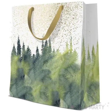 torebka prezentowa zloty las paw 26x33x13 cm