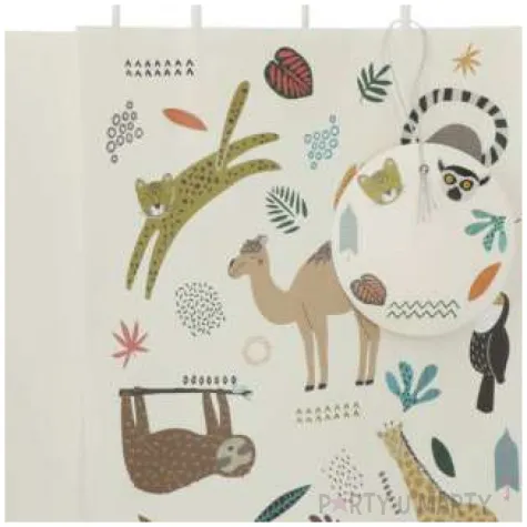 torebka prezentowa zwierzeta zoo mix folat 27 x 20 cm