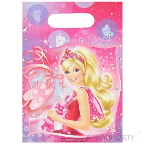 torebki foliowe barbie amscan 6 szt