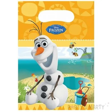 torebki foliowe frozen olaf summer procos 17x23 cm 6 szt