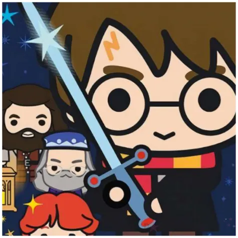 torebki foliowe harry potter granatowy amscan 23 x 16 cm 8 szt