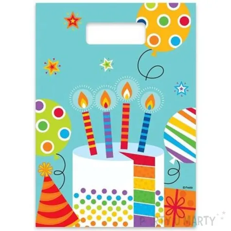 torebki foliowe kolorowy bal godan 16x23 cm 6 szt