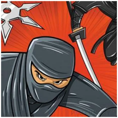 torebki foliowe ninja amscan 8 szt