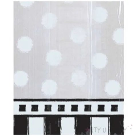 torebki foliowe paski i kropki bialo czarne amscan 20 szt