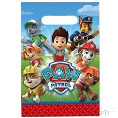 torebki foliowe paw patrol amscan 17x23 cm 8 szt