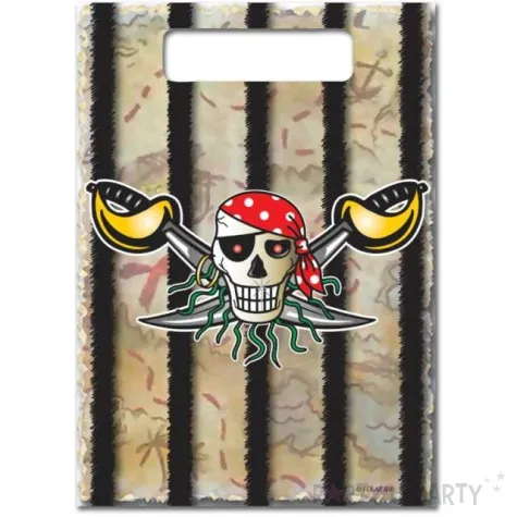 torebki foliowe piracka czaszka folat 8 szt