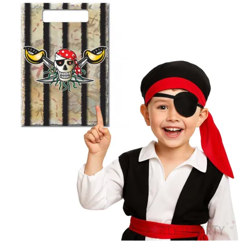 torebki foliowe piracka czaszka folat 8 szt