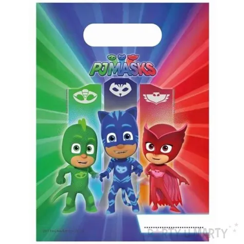torebki foliowe pj masks procos 17x23 cm 6 szt