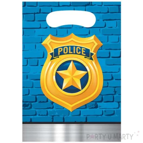 torebki foliowe policja police party creativeconverting 8 szt