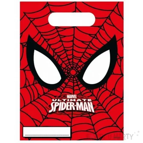 torebki foliowe spiderman procos 17x23 cm 6 szt