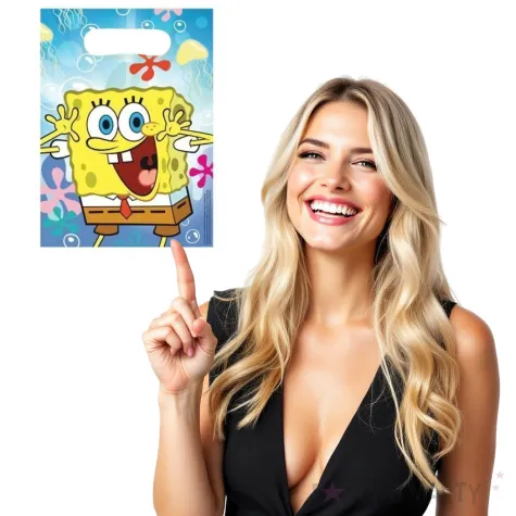 torebki foliowe spongebob amscan 6 szt
