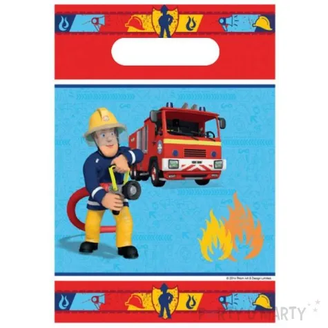 torebki foliowe strazak sam amscan 17x23 cm 8 szt