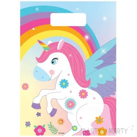 torebki foliowe teczowy jednorozec godan 6 szt