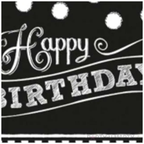 torebki happy birthday paski i kropki bialo czarne amscan 8 szt