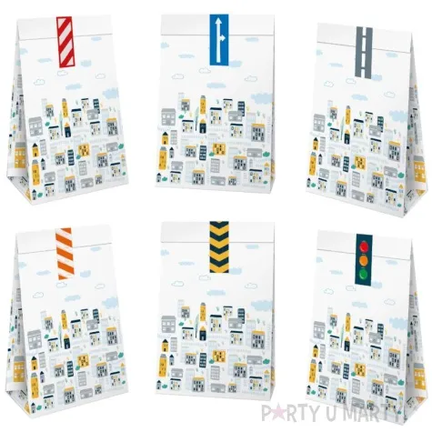 torebki na slodycze budowa miasto partypal 17 5x10 cm 6 szt