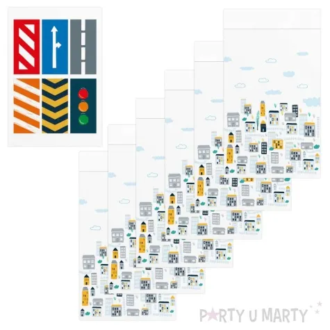 torebki na slodycze budowa miasto partypal 17 5x10 cm 6 szt