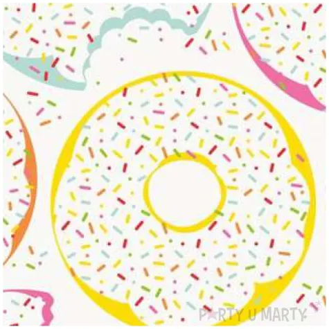 torebki na slodycze donut party unique 8 szt