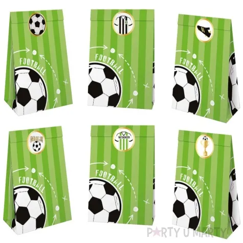 torebki na slodycze football pilka nozna partypal 17 5x10 cm 6 szt