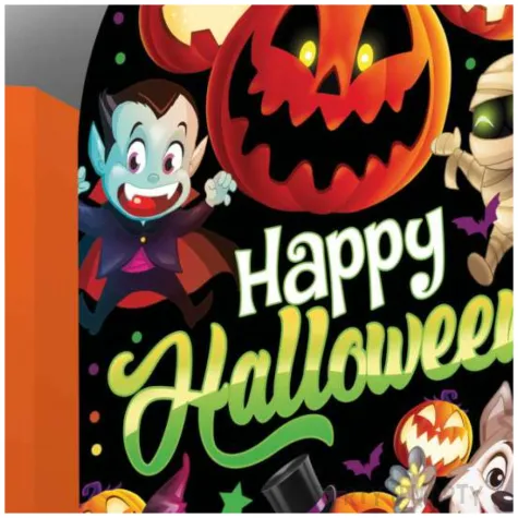 torebki na slodycze happy halloween male potwory guirca 35x20 cm