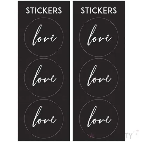 torebki na slodycze love biale partydeco 6 szt