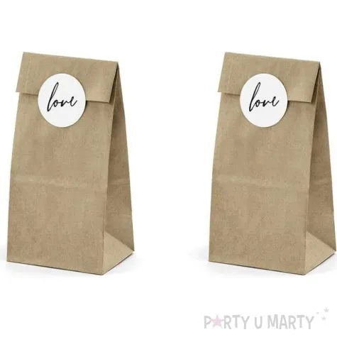 torebki na slodycze love kraft partydeco 6 szt