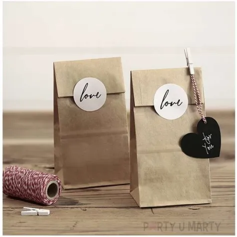 torebki na slodycze love kraft partydeco 6 szt