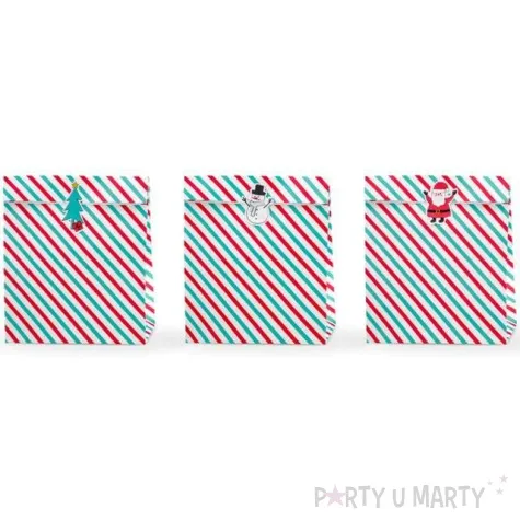 torebki na slodycze merry xmas partydeco 3 szt