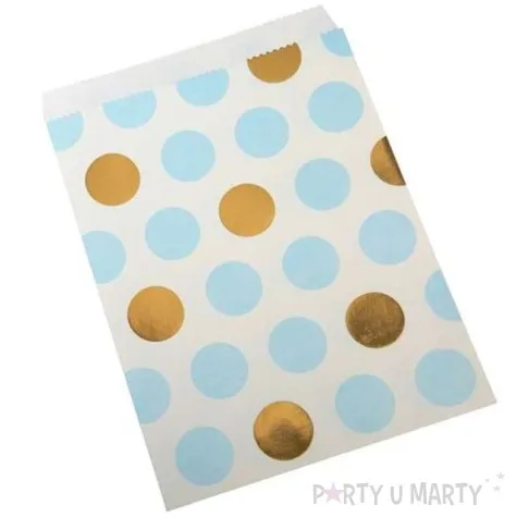 torebki na slodycze pattern works blue dots neviti 25 szt