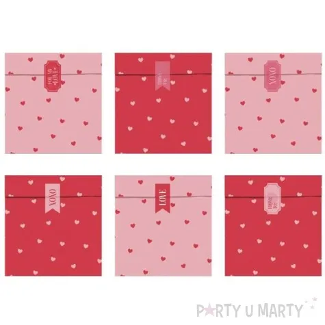 torebki na slodycze walentynki partydeco 6 szt