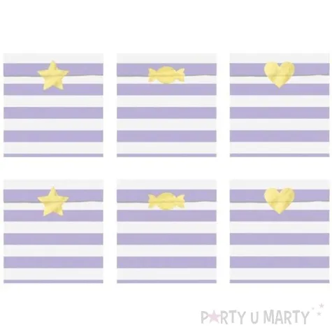 torebki na slodycze yummy liliowy jasny partydeco 6 szt