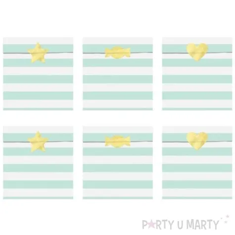 torebki na slodycze yummy mietowy partydeco 6 szt