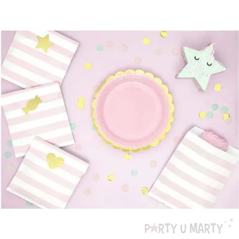 torebki na slodycze yummy rozowy jasny partydeco 6 szt