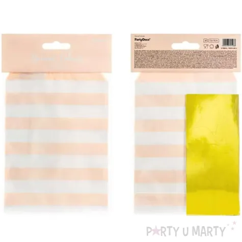 torebki na slodycze yummy rozowy jasny partydeco 6 szt