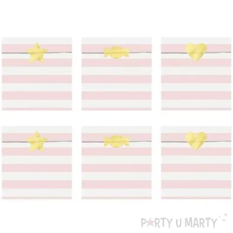 torebki na slodycze yummy rozowy jasny partydeco 6 szt