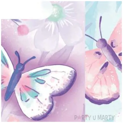 torebki papierowe barwne motyle amscan 8 szt