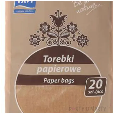 torebki papierowe classic braz ravi 16x28cm 20szt
