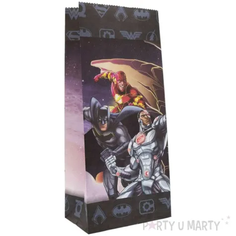 torebki papierowe justice league party factory 20x10 cm 10 szt