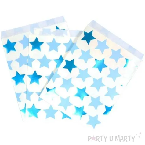 torebki papierowe little star godan niebieskie 25 szt