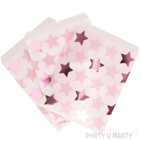 torebki papierowe little star godan rozowe 25 szt