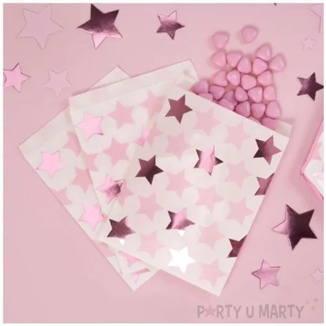 torebki papierowe little star godan rozowe 25 szt