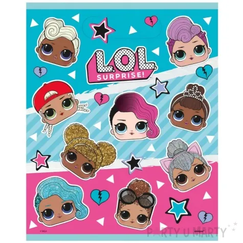 torebki papierowe lol surprise unique 23 x 18 cm 8 szt