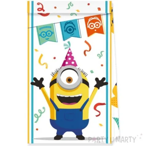 torebki papierowe minionki the rise of gru procos 24x13 cm 4 szt