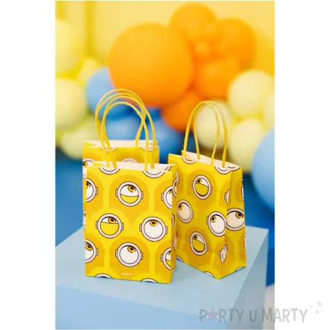 torebki papierowe na upominki slodycze minionki 6 szt