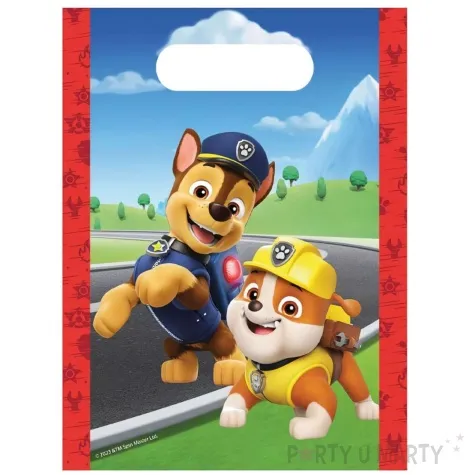 torebki papierowe paw patrol rescue heroes procos 16x22 cm 4 szt